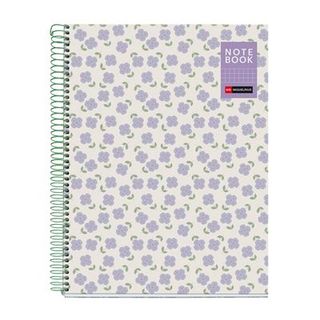 Cuaderno Miquelrius A4 Cuadrículado 80H 90G Natura Violetas (8422593043868)