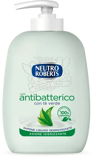 NEUTRO ROBERTS SAPONE LIQUIDO ANTIBATTERICO CON TE' VERDE 200ML   MAN8138