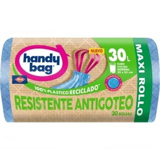 Bolsas De Basura Resistente Antigoteo Maxi 100% Reciclado 30L 20 Ud Handy Bag