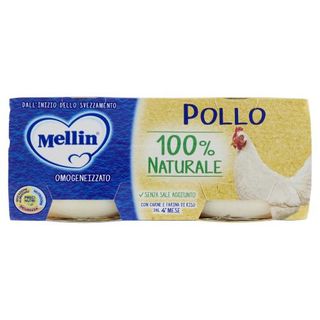 Mellin Pollo 100% Naturale Omogeneizzato 2 X 80 G - 071860