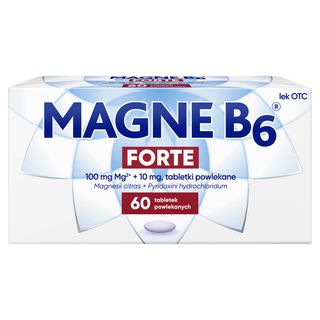 Magne B6 Forte, 100 mg+10 mg, tabletki powlekane, 60 szt.