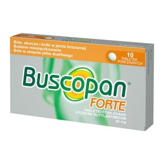 Buscopan Forte, 20 mg, tabletki powlekane, 10 szt.