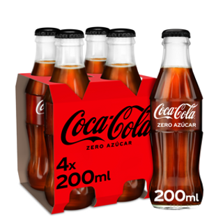 Refresco Coca-Cola Zero Pack 4 Uds.