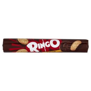 Ringo Cacao Biscotti Farciti Con Crema Cacao Snack Merenda Tubo, 165G - 084913