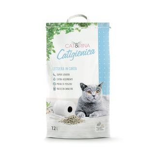 Cat&rina lettiera in carta assorbente 12l