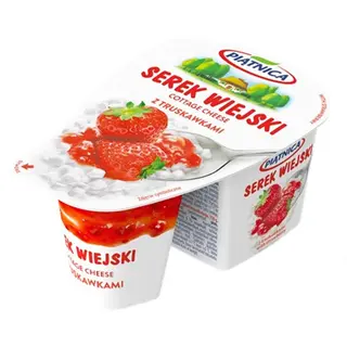 Piątnica Serek wiejski z truskawkami, 150 g