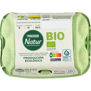 Huevo Ecológico Eroski Natur Bio, Cartón 6 Uds. (25540337)