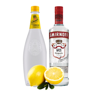 Pack Smirnoff Vodka Red 70cl + Schweppes Água Tónica 25cl