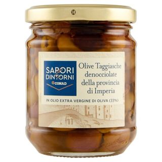 SAPORI & DINTORNI CONAD Olive Taggiasche denocciolate della provincia di Imperia in Olio EVO 180 g - 80038214