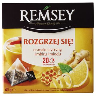 Remsay Herbatka ziołowa Rozgrzej się! Cytryna, 20 piramidek