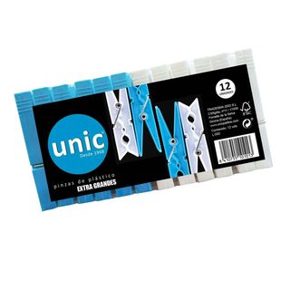 Pinzas De Plástico Extra Grandes Unic 12 Uds (246448)