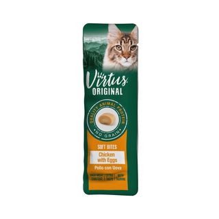 Virtus original snack cat soft bites 10g pollo con uova