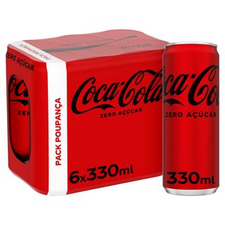 Refrigerante com Gás Cola Zero Coca-Cola (emb. 6 x 33 cl)