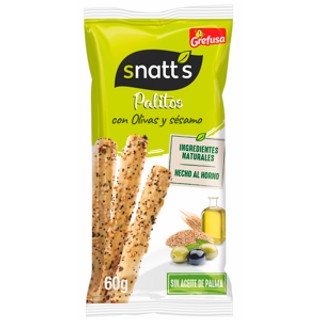 Palitos De Oliva Y Sésamo Snatt'S 60Gr.