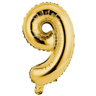 Globo Oro Reutilizabl 35Cm Nº9