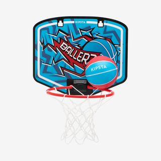 Minicanasta de baloncesto SK100 Azul Rojo.Talla única Azul