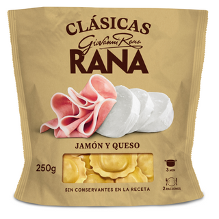 Rana Pasta Rellena Jamón y Queso 250g