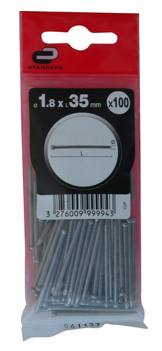 100 Pregos S/Cab Aco Pol 1.8X35 (15673364)