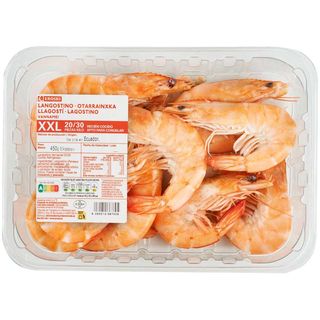 Langostino Cocido Calibre 20-30 Eroski, Bandeja 450 G