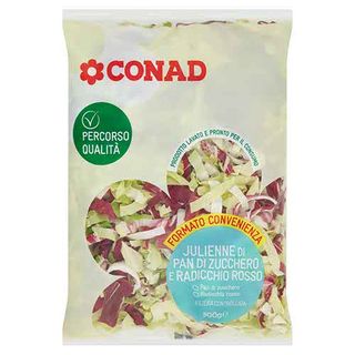 CONAD Percorso Qualità Julienne di Pan di Zucchero e Radicchio Rosso 500 g - 8003170078048