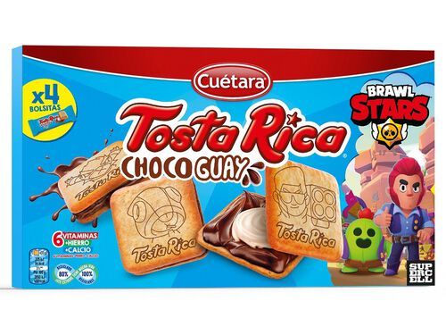 BOLACHA CUÉTARA TOSTA RICA CHOCO GUAY 168G