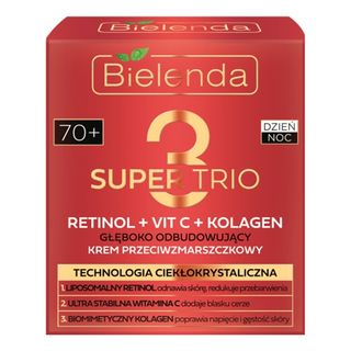 Bielenda Krem przeciwzmarszczkowy 70+ super trio, 50 ml