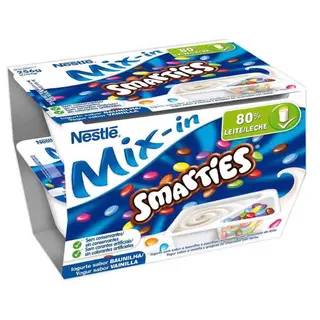 Iogurte Mix-In com Smarties Infantil Nestlé (emb. 256 gr (2 un))