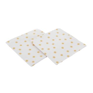 Set 2 tovaglioli alberi Natale - bianco in cotone