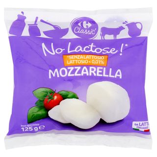 Carrefour Classic No Lactose!*  Mozzarella 125 g