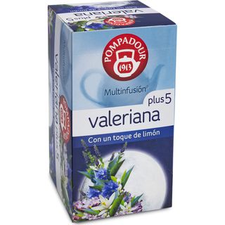 Infusión Valeriana Plus 5 P-20 Unid., Caja 20 Bolsitas 40 G