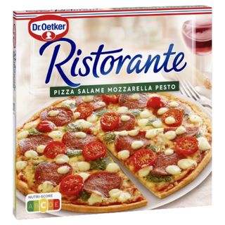 Pizza Ristorante de Salame, Mozzarella e Pesto Ristorante (emb. 380 gr)