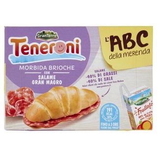 Teneroni L'Abc Della Merenda Morbida Briosche Con Salame Gran Magro 170 G - 121334