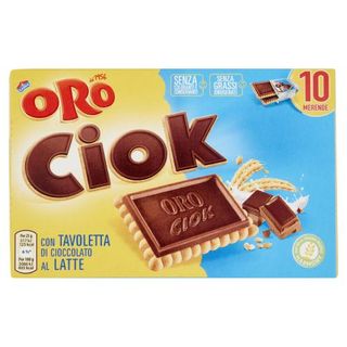 Oro Ciok Biscotto Con Tavoletta Di Cioccolato Al Latte - 10 X 25 G - 321179