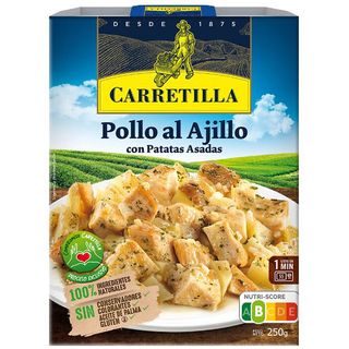 Carretilla pollo al ajillo con papas 250 g