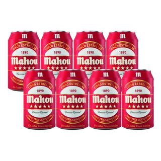 Pack 8x Mahou 5 Estrellas Cerveza Lata 330ml