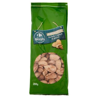 Carrefour il Mercato Mandorle tostate e salate in guscio 200 g