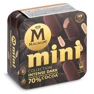 Helado Mini Bombón Intense Dark 70% 6 Unidades Magnum Caja 264 G