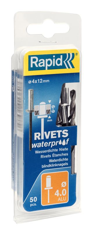 Rebites 4X12Mm. Impermeaveis + Broca (80125370)