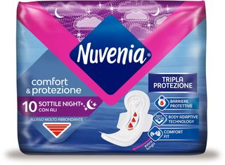 NUVENIA SOTTILE ASSORBENTI NOTTE CON ALI 10PZ   SOD0594