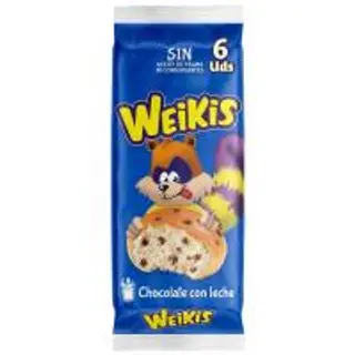 Bollo Con Pepitas De Choco Con Leche Weikis , Paquete 240 G