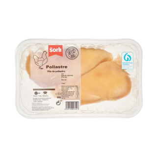 Pechuga Pollo Entera Envasada - Bandeja 470G Aprox. Sorli