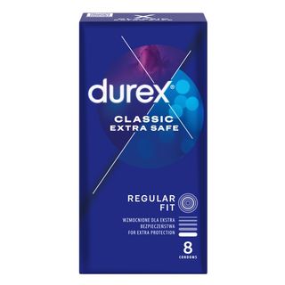Durex Prezerwatywy Classic Extra Safe, 8 szt.