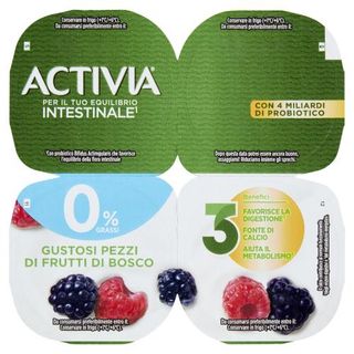 Activia 0% Grassi Frutti Di Bosco In Pezzi 4 X 125 G - 840010