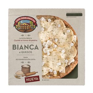 CASA TARRADELLAS Pizza Bianca 4 Quesos Fermentación Lenta,400G