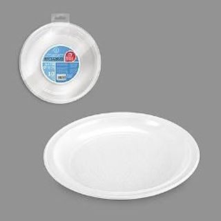 Plato Blanco De Postre Reutilizable 22Cm Best Products 10 Uds.