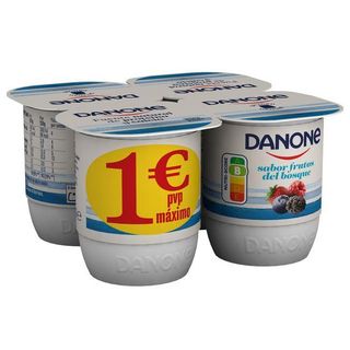 Yogur Sabor Frutos Bosque Danone, Pack 4X120 G (25866468)