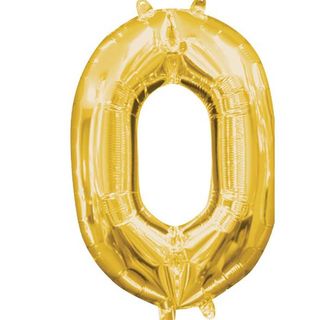 Globo Metalizado Oro De 36 Cm - Nº 0