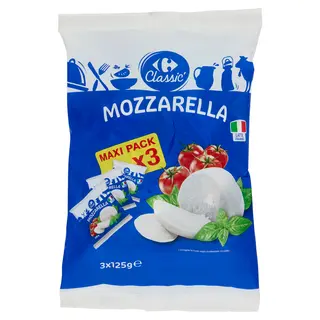 Carrefour Classic Mozzarella 3 X 125 G