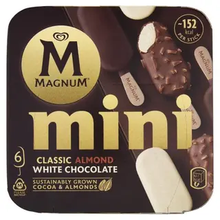 Magnum Mini Classic Almond White Chocolate 6 Gelati 254,2 G