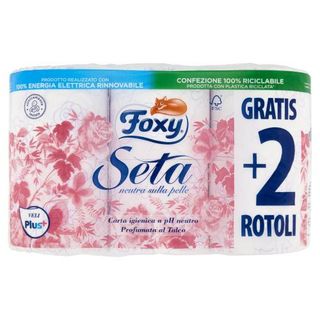 Foxy Seta Carta Igienica 2 Veli Decorata 4+2 Maxi Rotoli - 149238